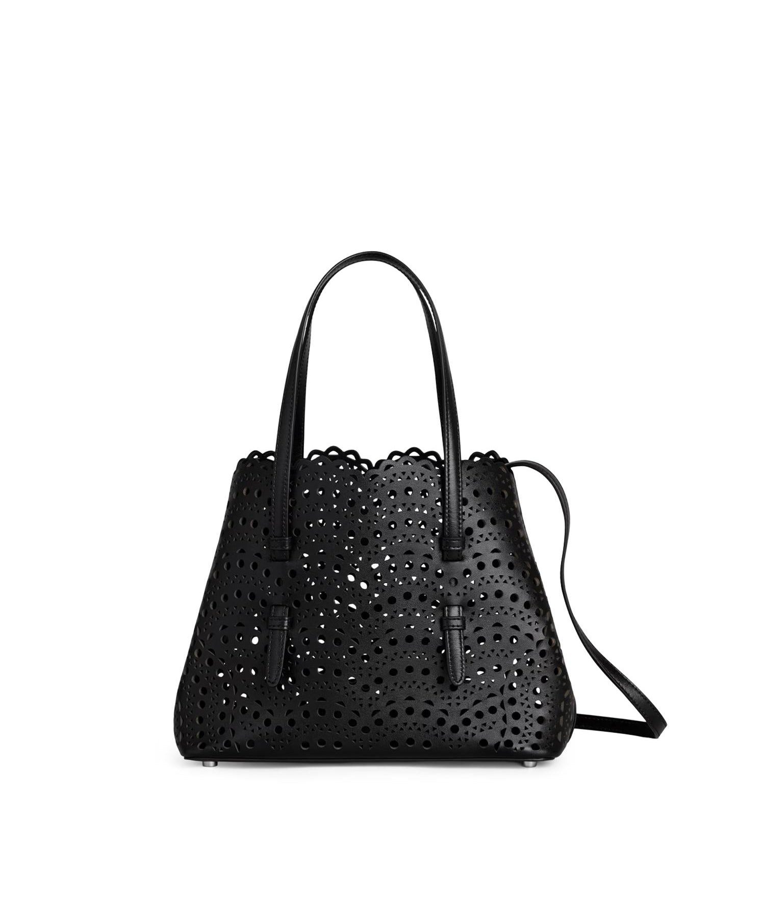 Tote bag piccola Mina 25 in pelle di vitello AA1S06725I251 999 ALAIA 