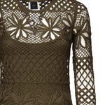 Abito lungo crochet traforato 104731 A2FFX26 PINKO 