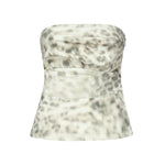 Top in denim con stampa 114504 2930 ROTATE 