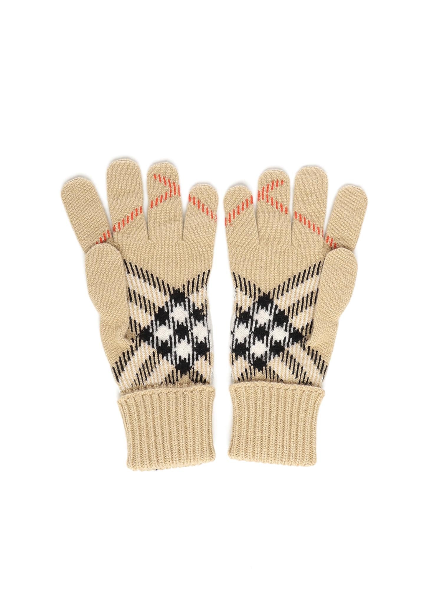 Guanti in misto cashmere Check 8114774 A2021 BURBERRY 