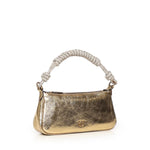 Mini bag Half Moon Horizontal in pelle laminata con strass 105915 A2WDZZLQ PINKO 