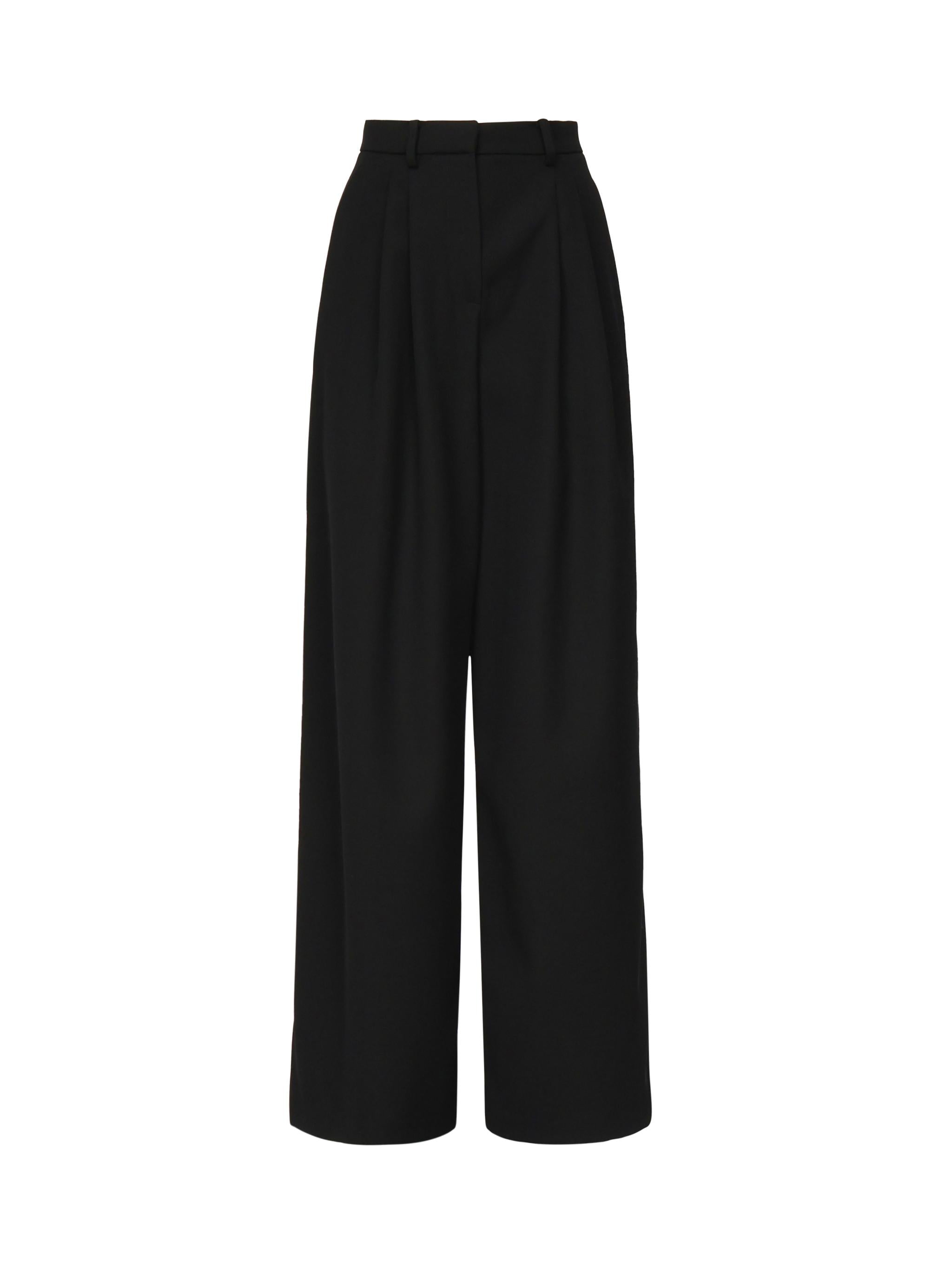 Pantaloni larghi in lana 1434250000 BLACK MAGDA BUTRYM 