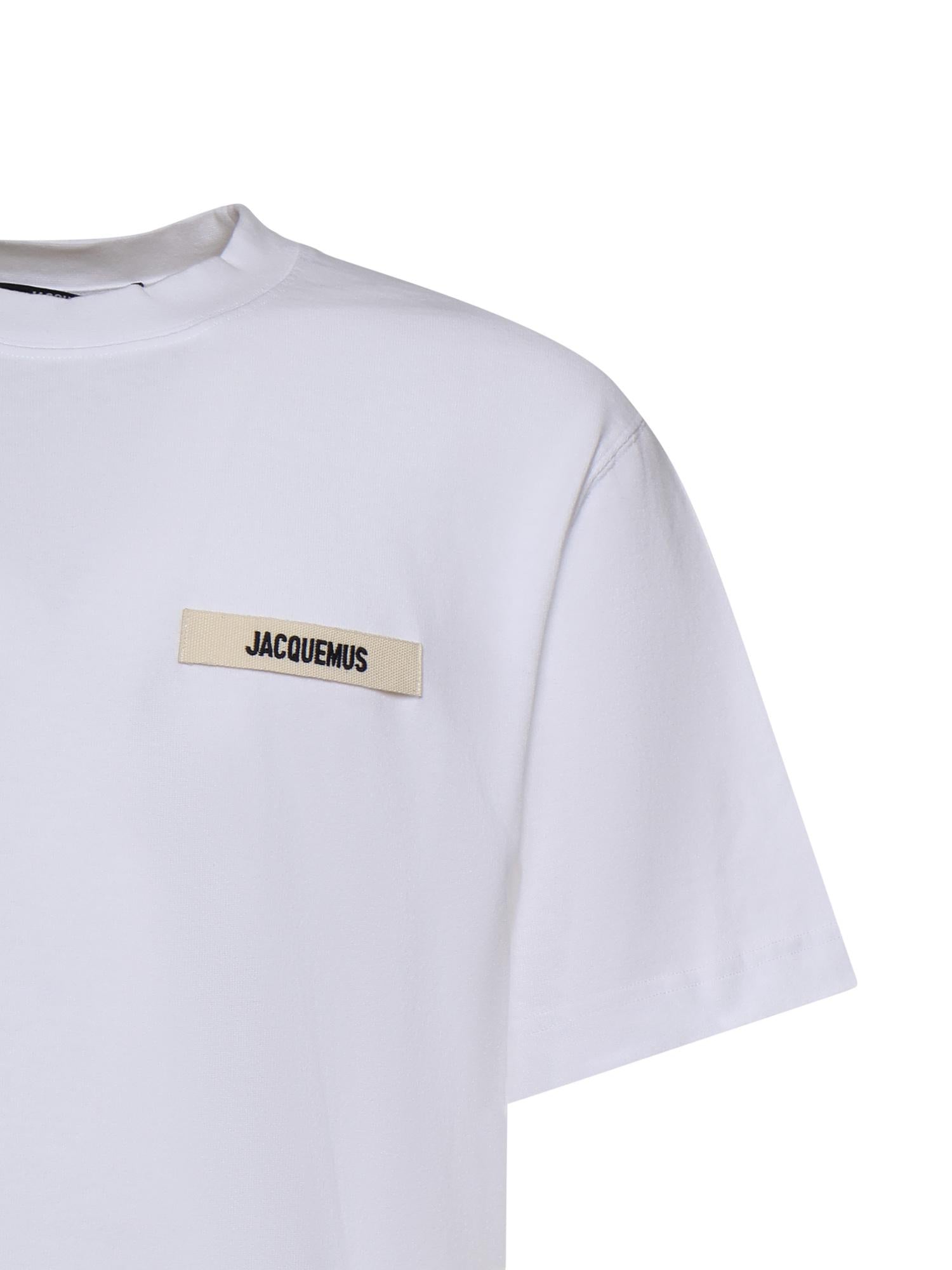 T-shirt in cotone con logo TSM00133AJ00226 100 JACQUEMUS 