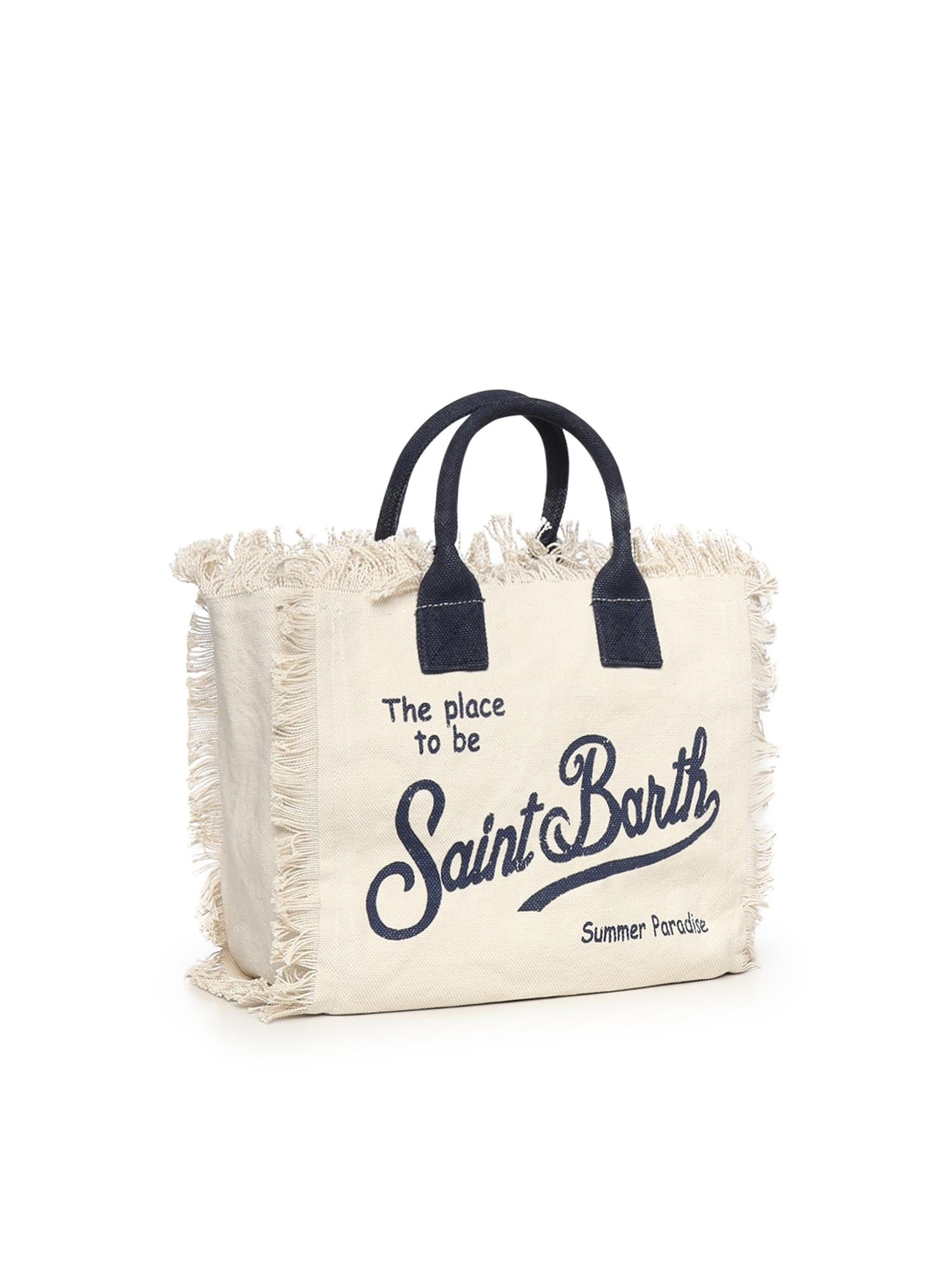 Borsa Colette in canvas con frange COL0001 02564L MC2 SAINT BARTH 