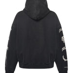 Felpa in cotone con cappuccio con effetto distressed MLM100372 04 REPRESENT 