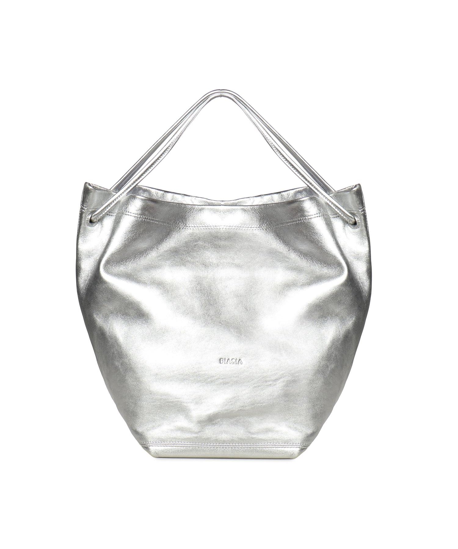 Borsa a spalla in pelle effetto metallizzato BIBP9ZI01M 040 BIASIA 