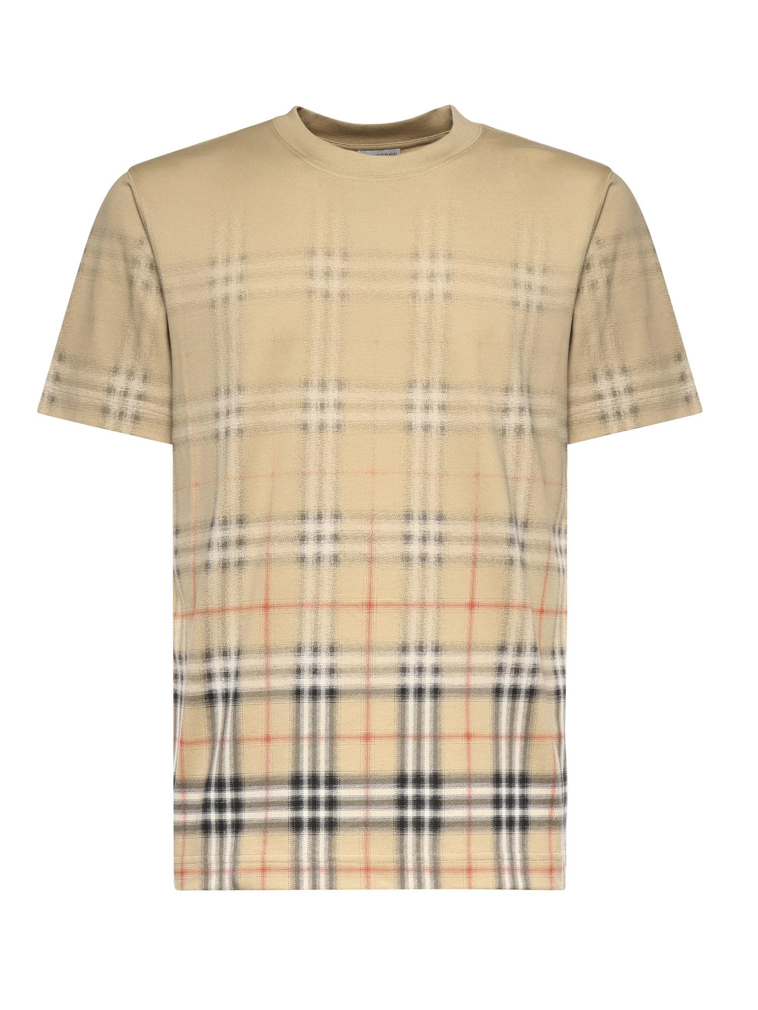 T-shirt in cotone Check sfumato 8119022 B9368 BURBERRY 