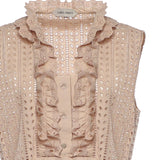 Top in pizzo Sangallo con volant A08081623 0180 ALBERTA FERRETTI 