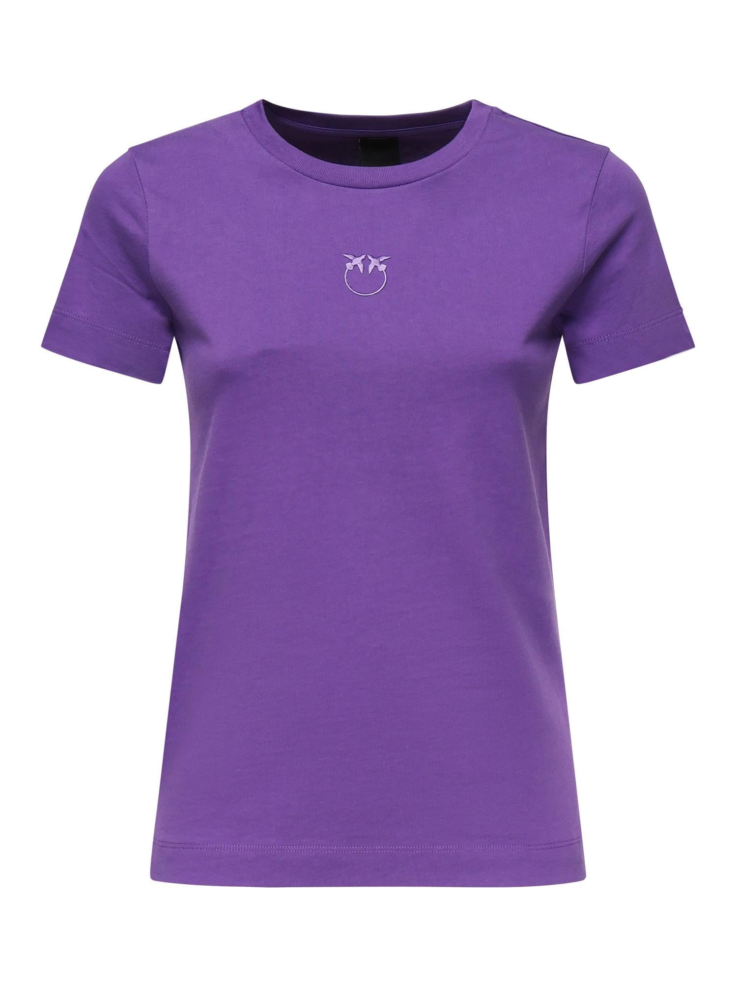 T-shirt con ricamo logo 100355 A2RDW79 PINKO 