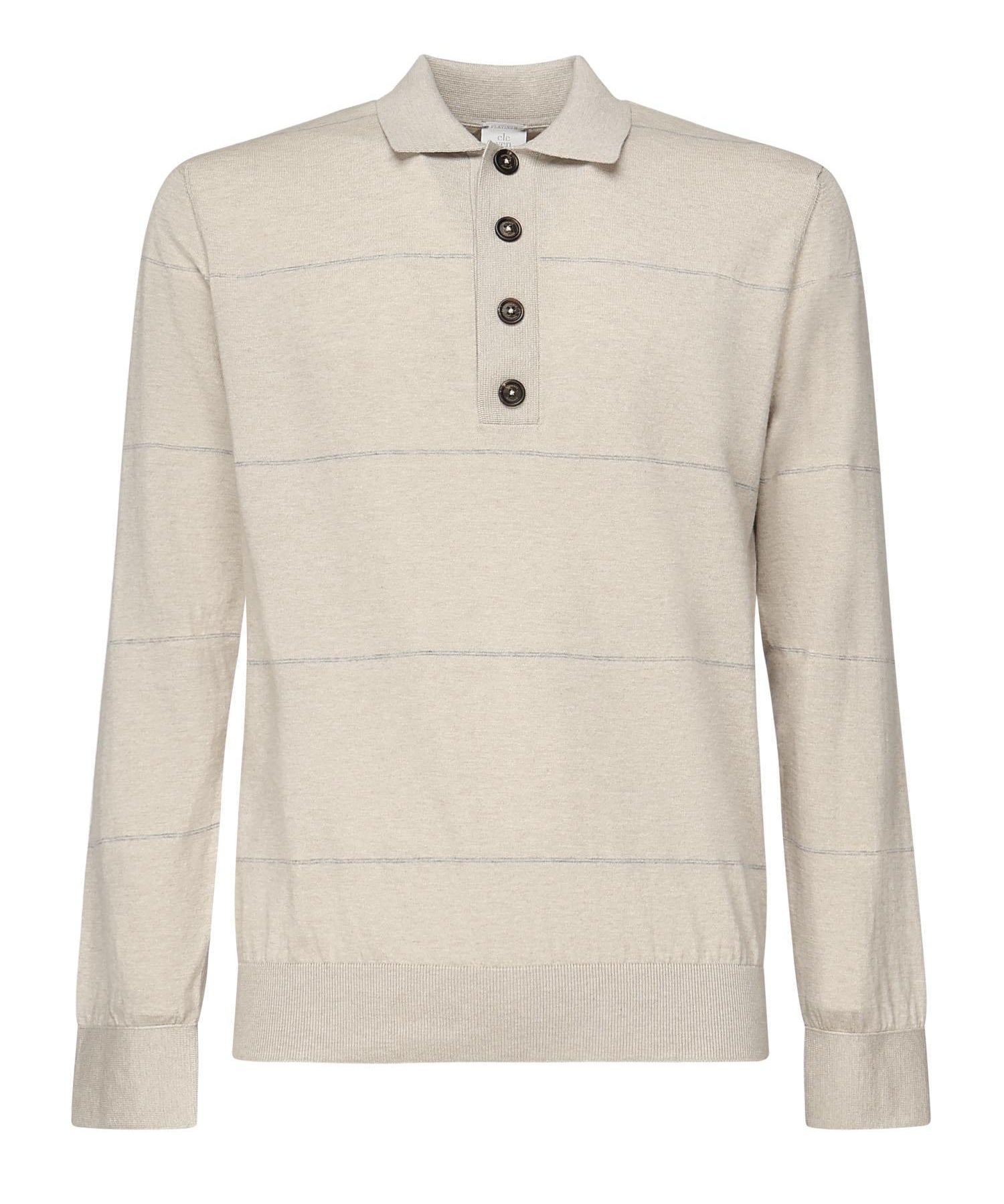 Polo maniche lunghe a righe L76POLL12MAG0L031 02-13 ELEVENTY 