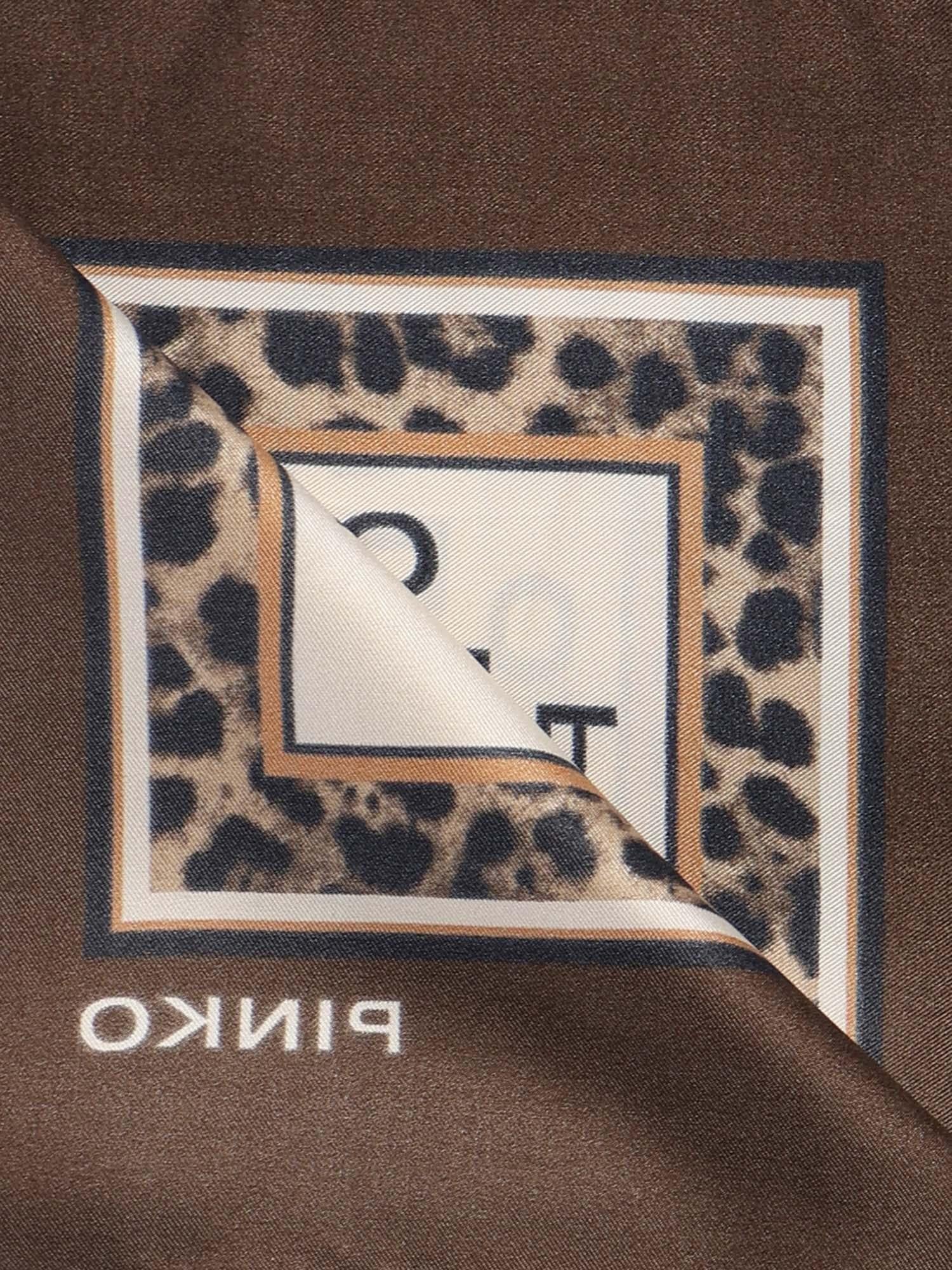 Foulard con stampa leopardata 106651 A38FL3Z PINKO 