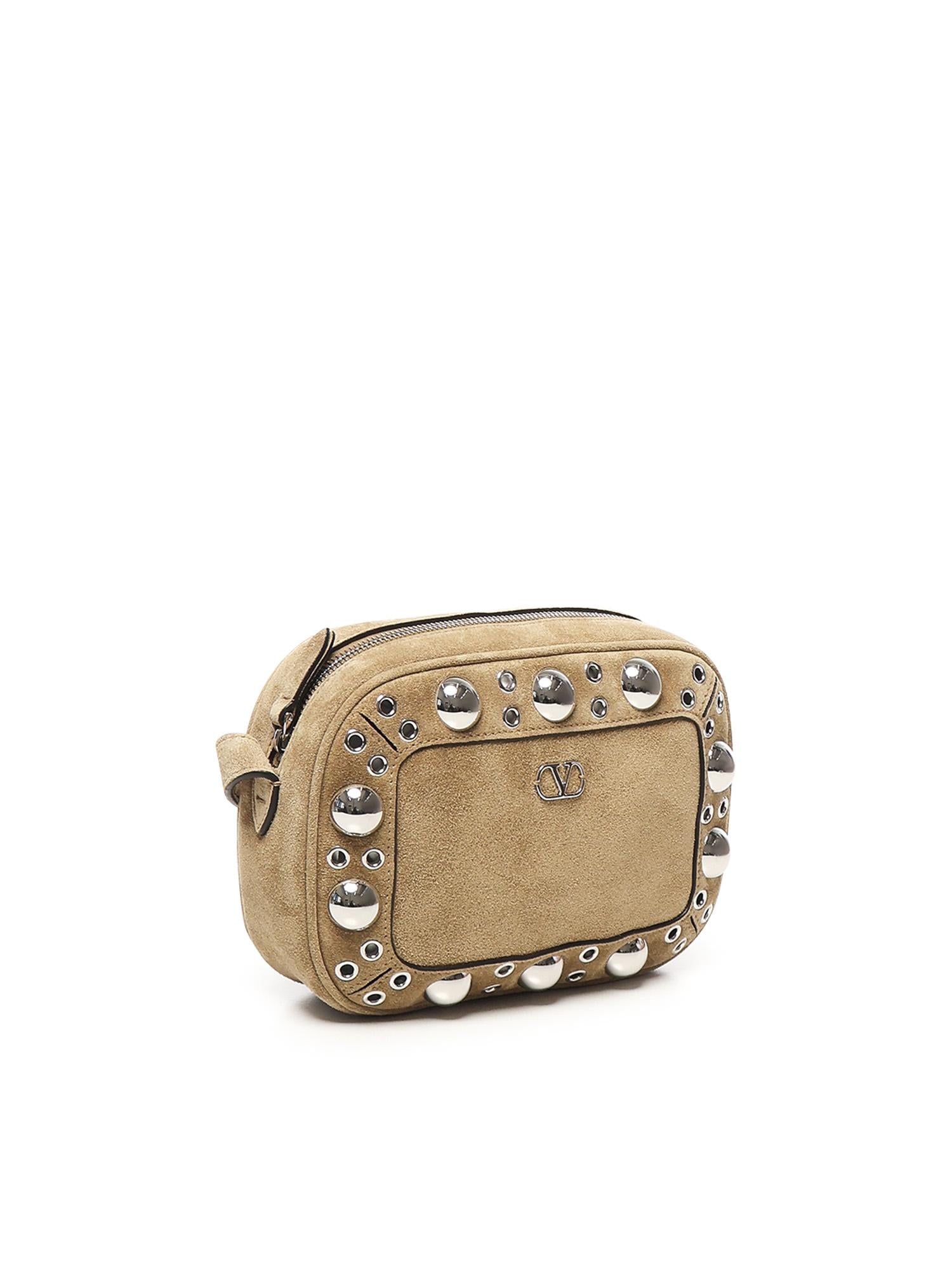 Borsa Nellcôte VLogo in suede con borchie 7Y2B0R74 JETRDX VALENTINO GARAVANI 