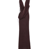 Abito lungo Minerva T190139A TNS038AUBERGINE THE ANDAMANE 