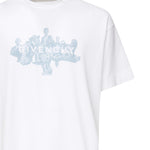T-shirt con logo stampa frontale <BR/> BM71MG3YPL 100 GIVENCHY 
