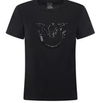 T-shirt logo Love Birds decorato 100535 A2RNZ99 PINKO 