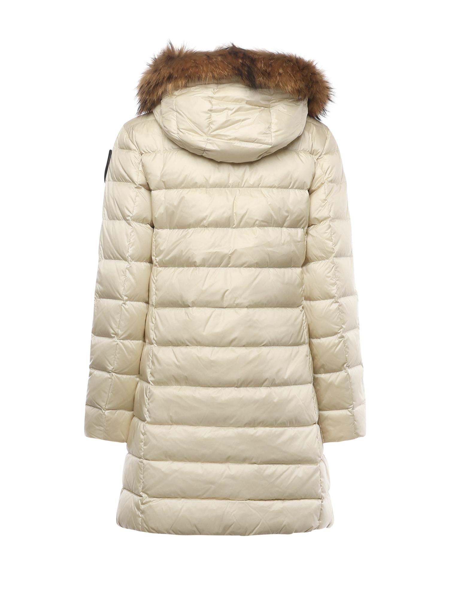 Piumino lungo con pelliccia Kristin 25WBLDK03103 006047907GG BLAUER 