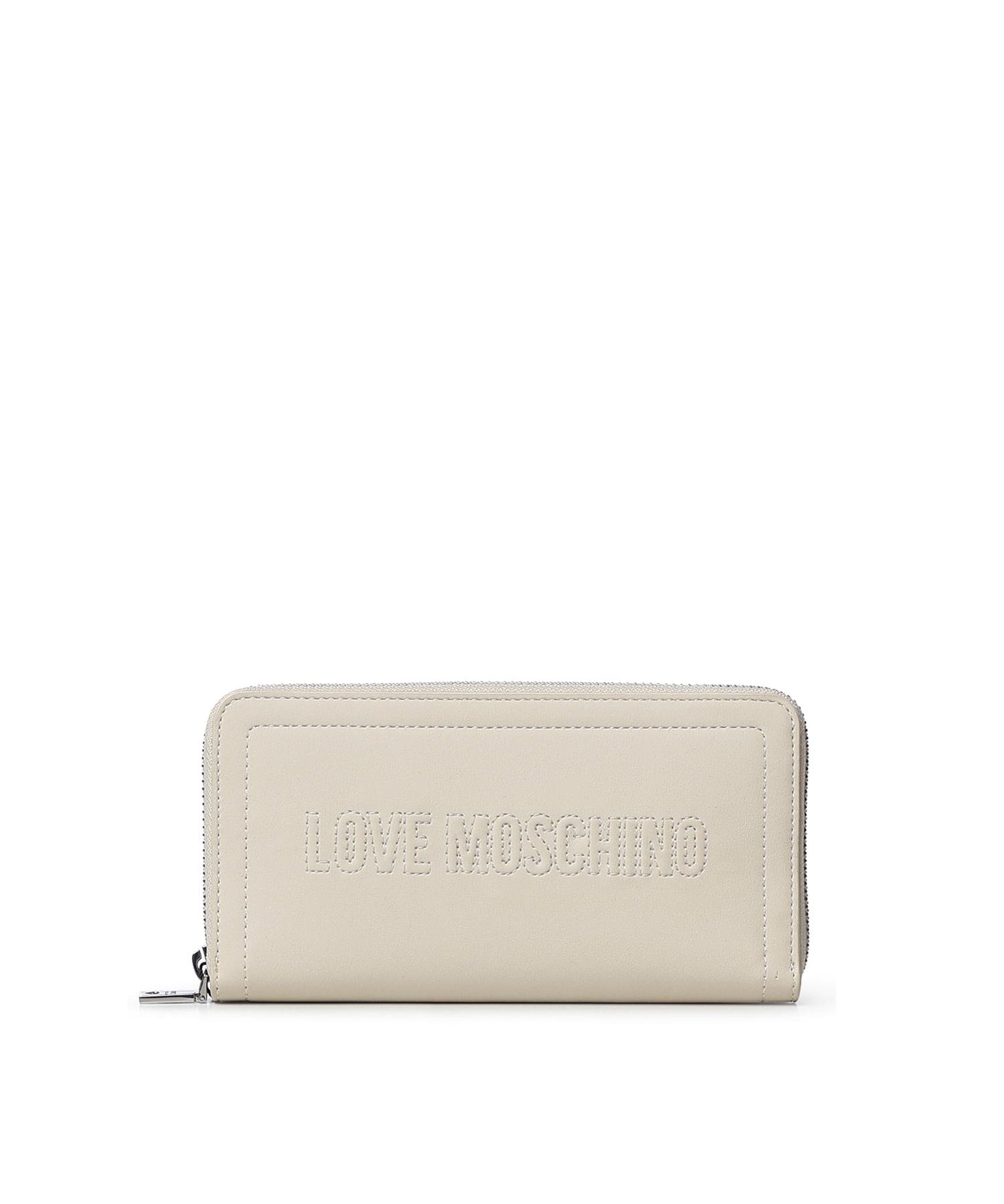 Portafoglio con logo e zip JC5500PP1OLE0 110 LOVE MOSCHINO 