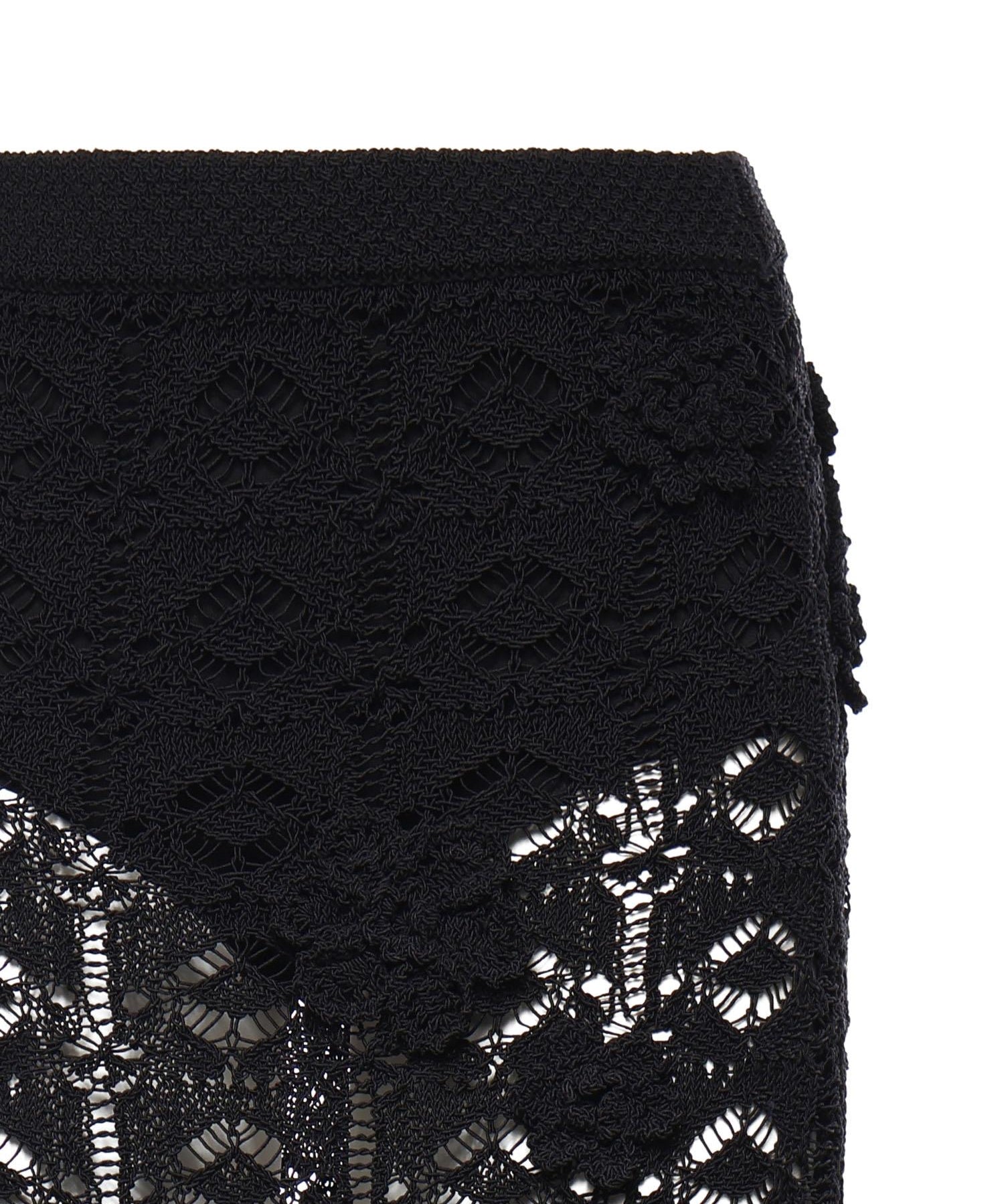 Gonna midi in crochet con fiori 106861 A3B8Z99 PINKO 