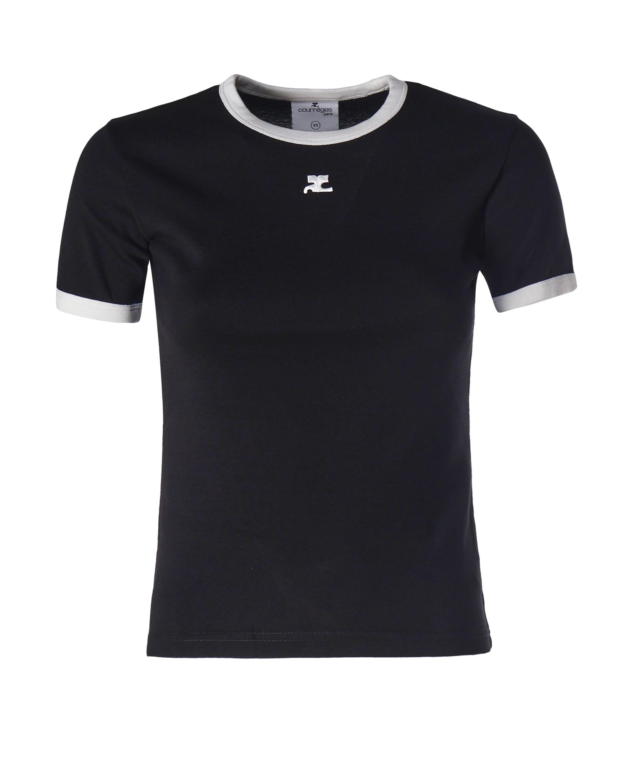 T-shirt con logo VESJTS017JS0070 9901 COURREGES 