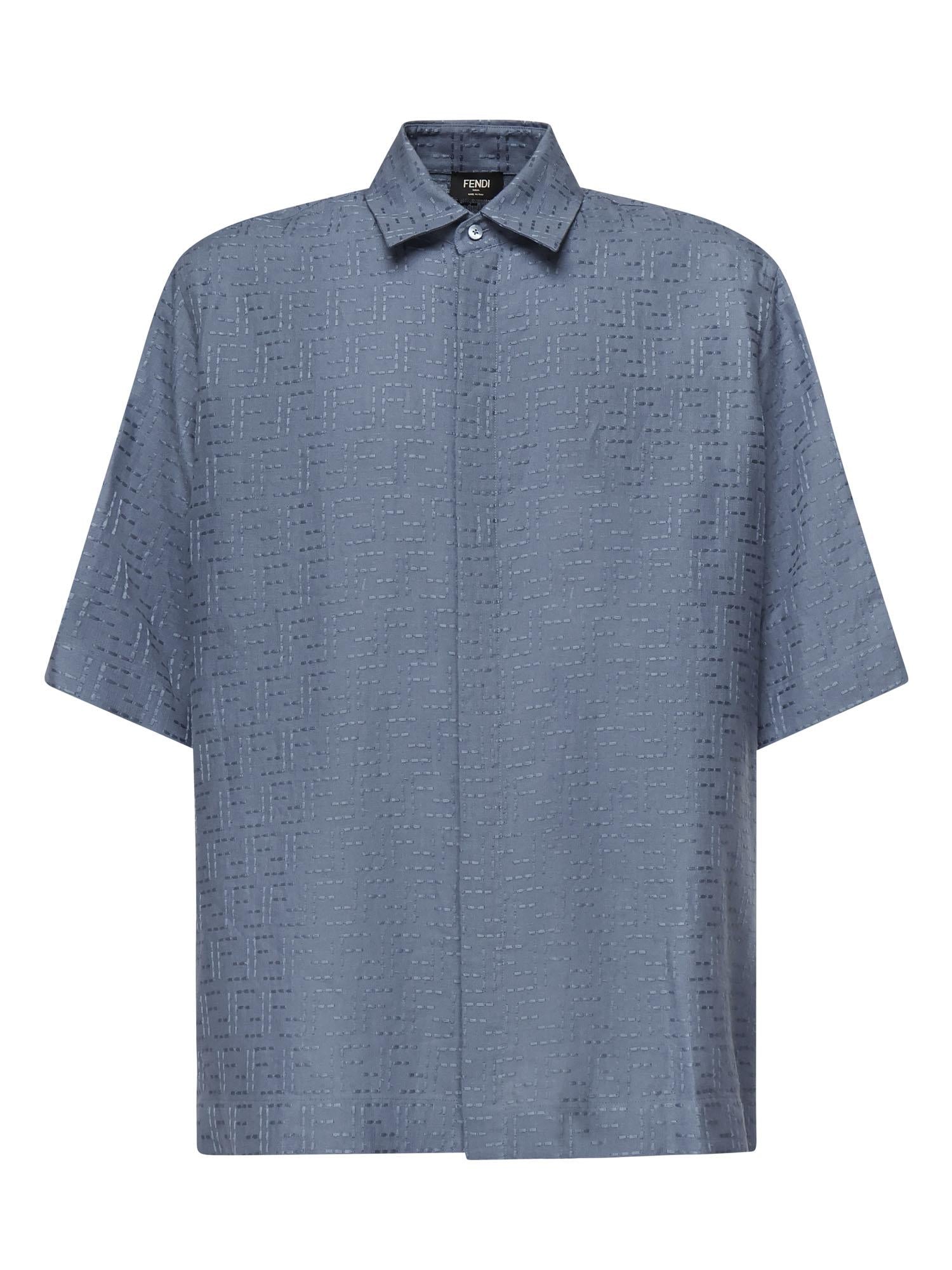 Camicia in Jacquard FF di lino FS1317 AU6YF0U6K FENDI 