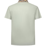 Polo in cotone con colletto Check 8118949 C4011 BURBERRY 