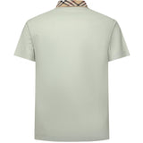 Polo in cotone con colletto Check 8118949 C4011 BURBERRY 