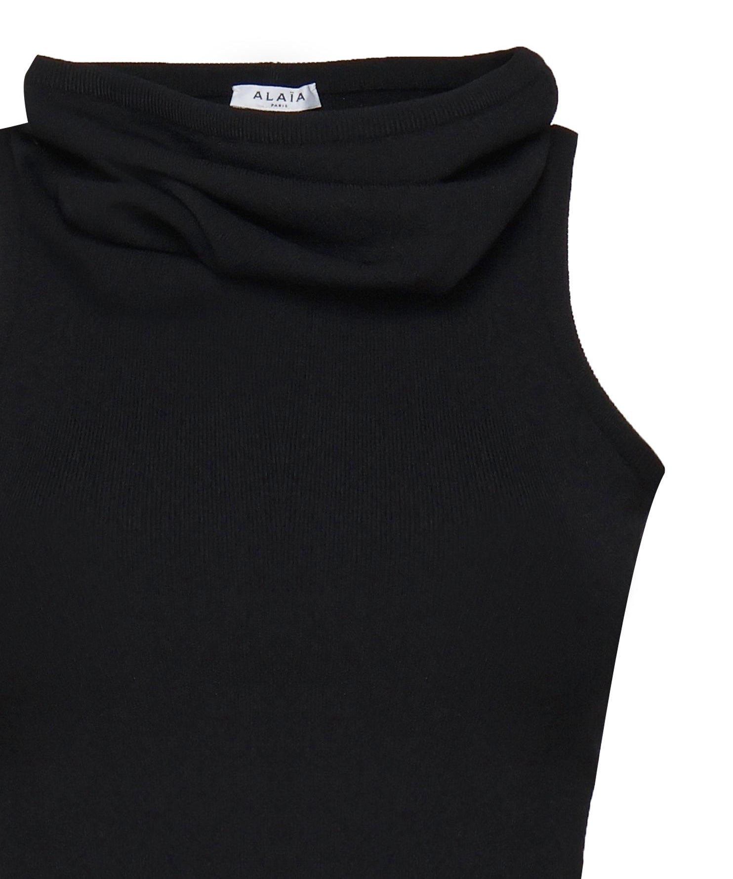 Top Con Cappuccio Nero AA9H10694M035 995 ALAIA 