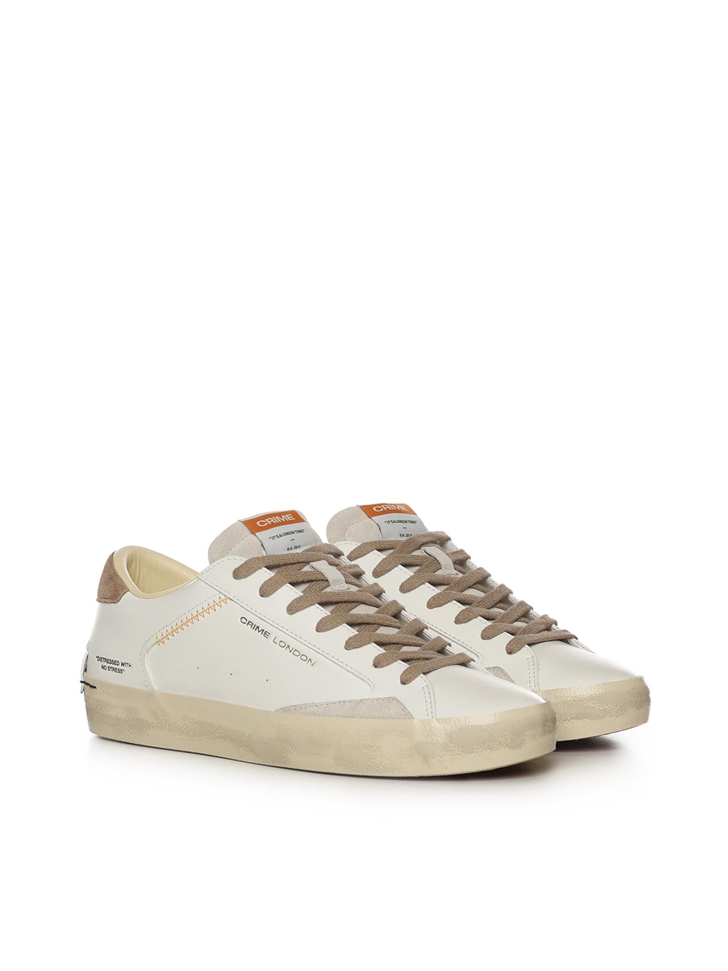 Sneaker Distressed 19002PP8B WHITE CRIME LONDON 