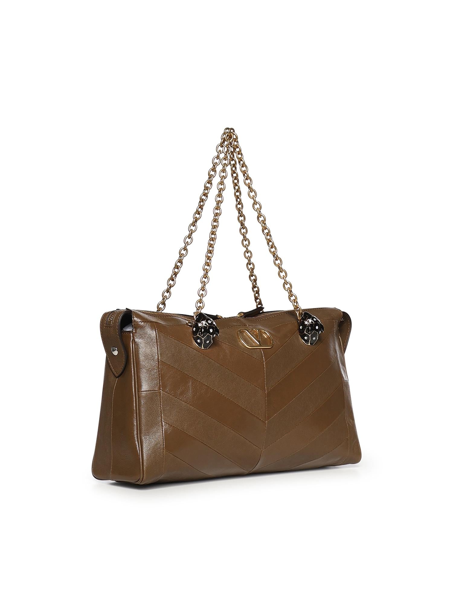 Borsa a spalla Panthea in nappa motivo chevron 8W0B0S70 UYFBGQ VALENTINO GARAVANI 