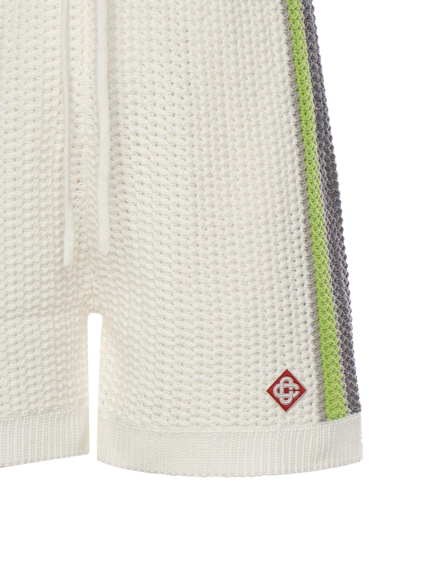 Shorts a righe all'uncinetto MSP26KW1208 01 CASABLANCA 