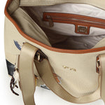 Borsa shopping Tita con logo 73BS9TZ01C TITABEIGE/CUOIO V° 73 