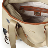 Borsa shopping Tita con logo 73BS9TZ01C TITABEIGE/CUOIO V° 73 