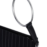 Clutch in fresco di lana gessato WB322 ES0080D999 DONDUP 