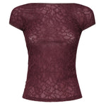 Maglia aderente in pizzo 105228 A2M5R62 PINKO 