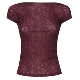 Maglia aderente in pizzo 105228 A2M5R62 PINKO 