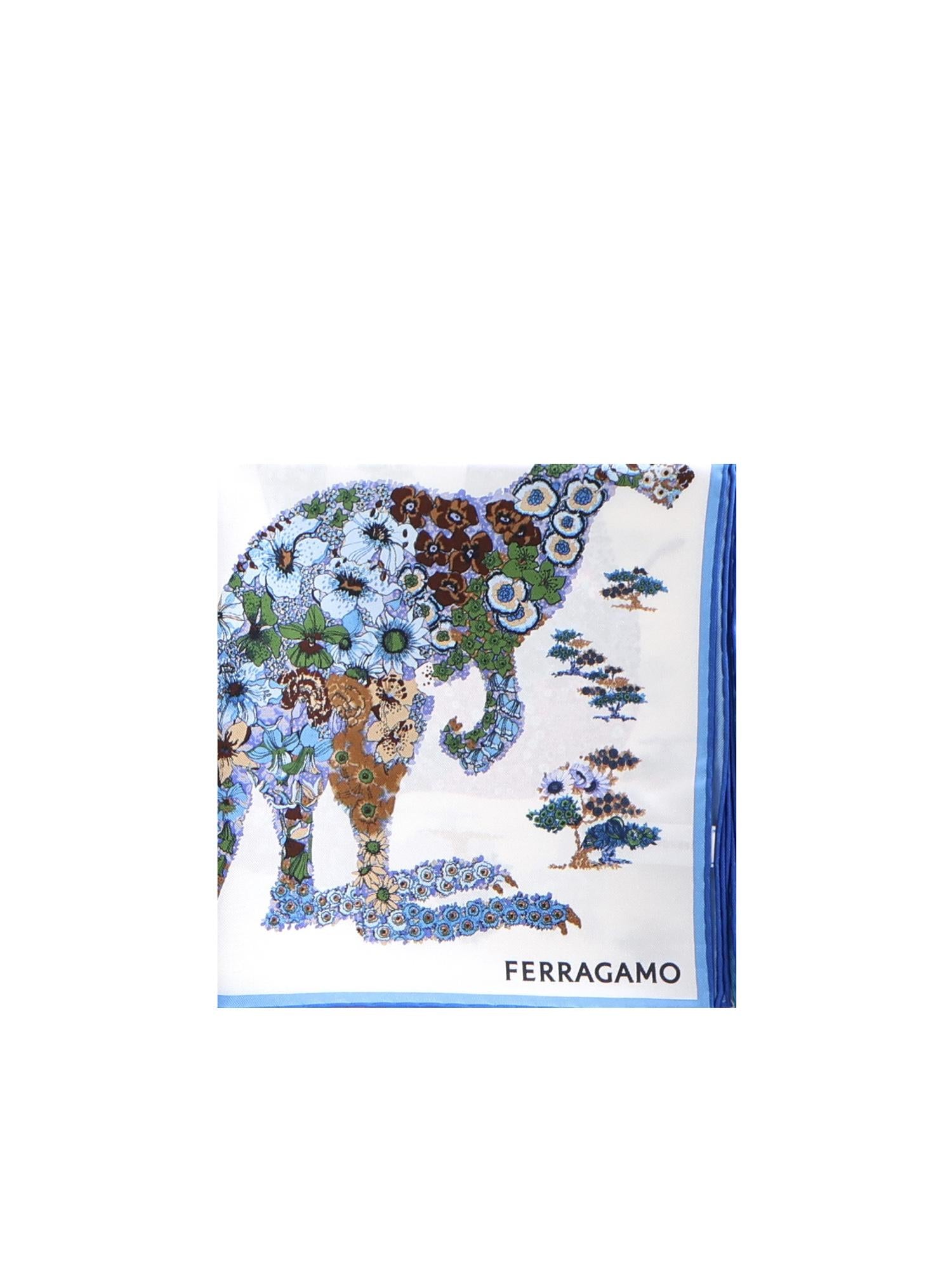 Foulard in seta con stampa 310217 785449003 FERRAGAMO 