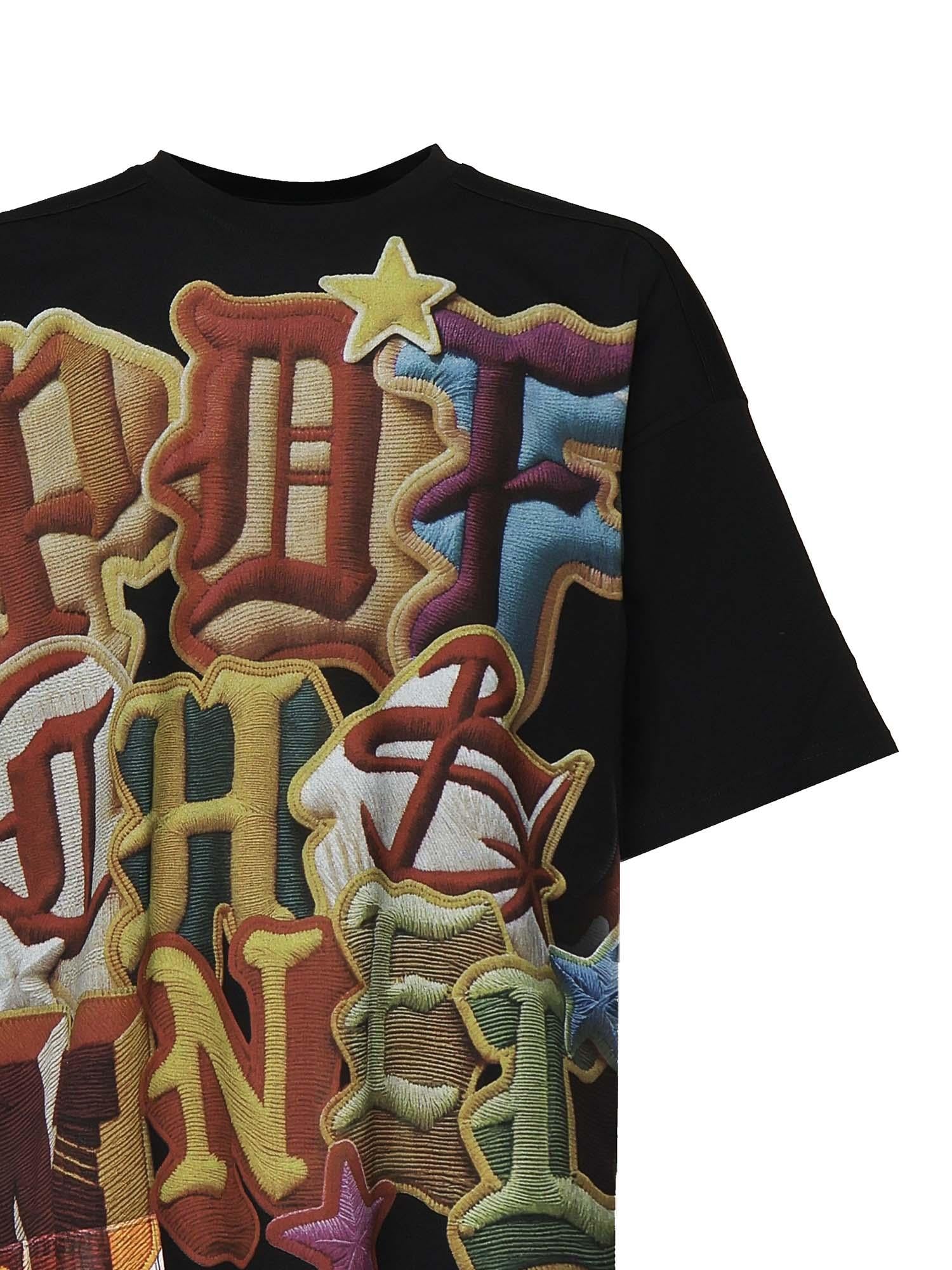 T-shirt con stampa DFM54029TJ110 NO WASH BK/PC PDF CHANNEL 