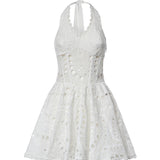 Miniabito Sandlight in cotone 263604 WHITE CHARO RUIZ 