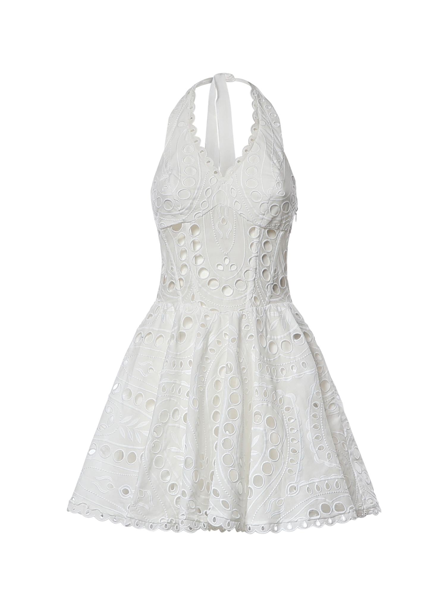 Miniabito Sandlight in cotone 263604 WHITE CHARO RUIZ 
