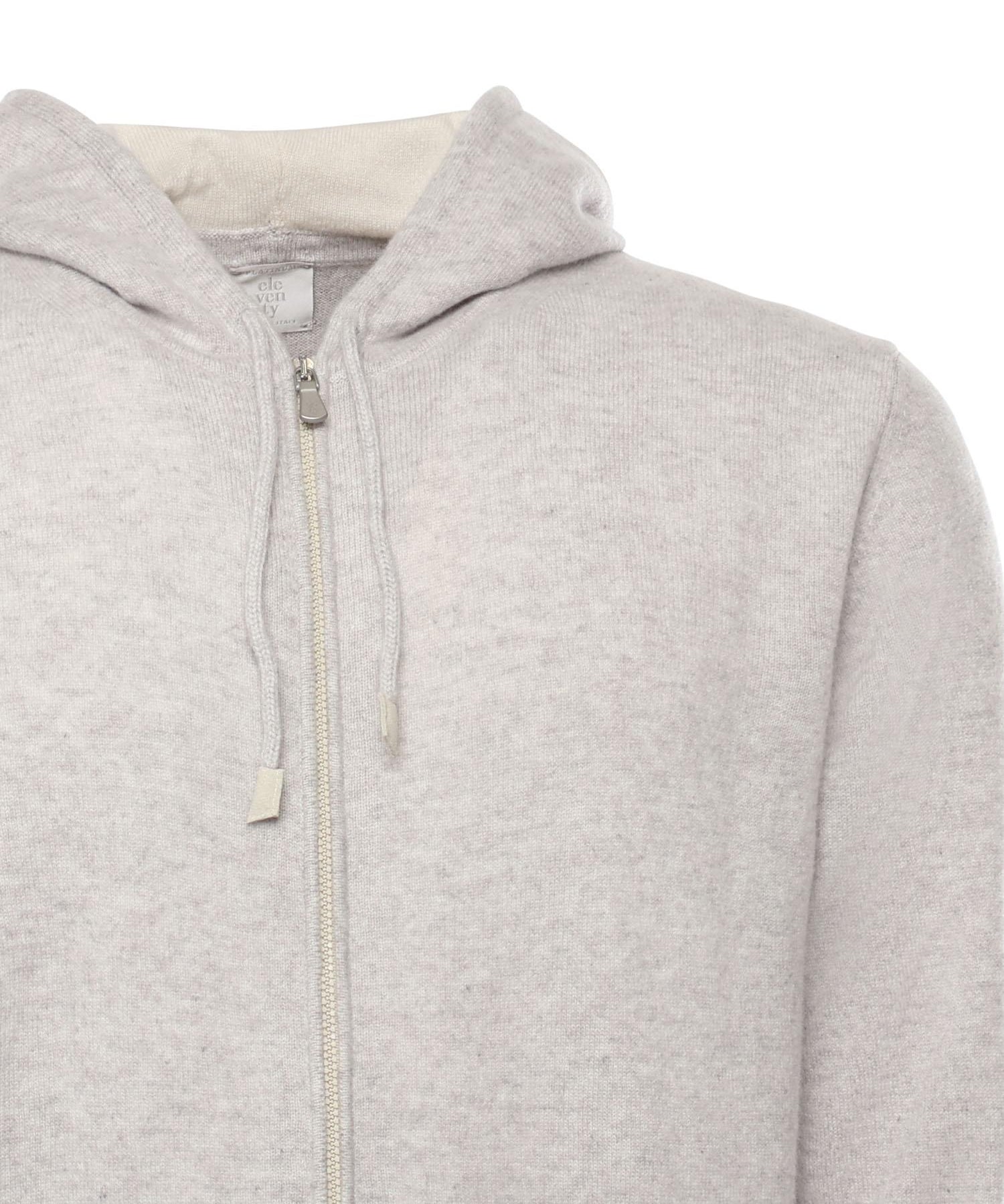 Felpa con cappuccio e zip in cashmere X76MAGK33MAG0K019 13-02 ELEVENTY 