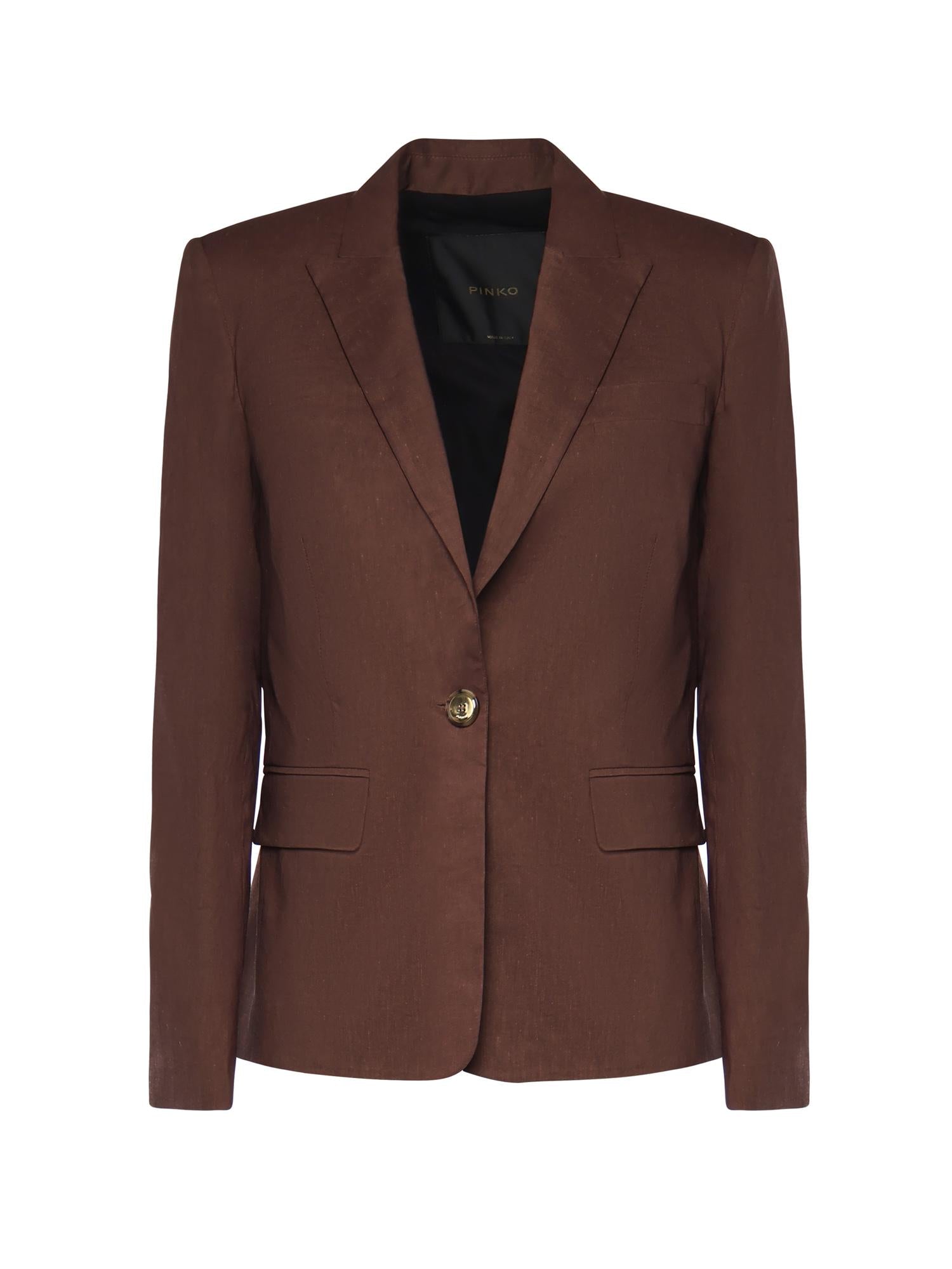 Giacca in misto lino 106597 A34IL78 PINKO 