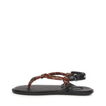 Sandali in pelle con cinturino in corda 5Y184E 3L74F0005 MIU MIU 