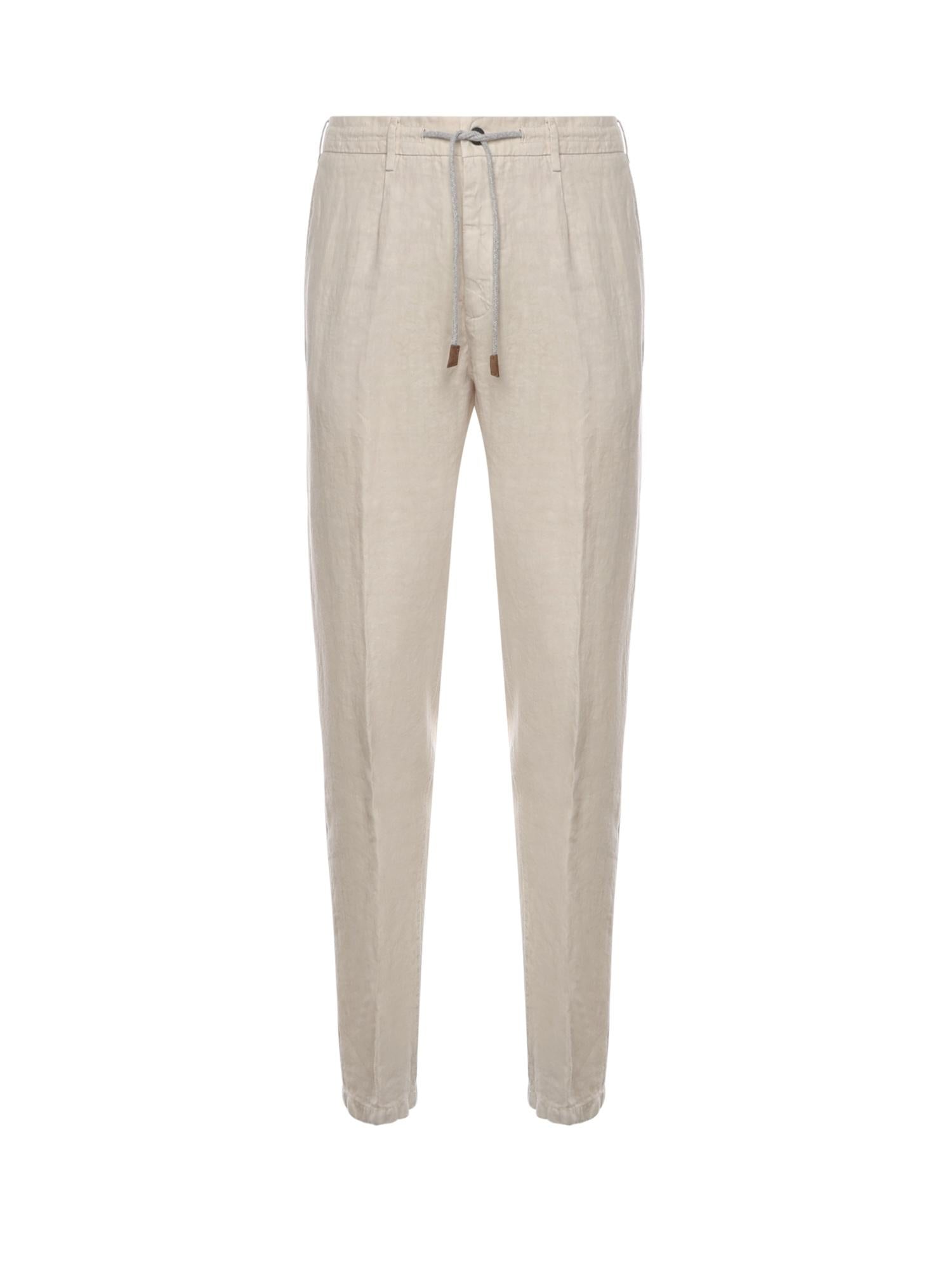 Pantalone jogger in lino<BR/> K75PANB21TET0K002 02 ELEVENTY 