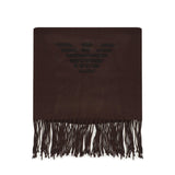 Sciarpa con frange e stampa aquila 625214 CC31800053 EMPORIO ARMANI 