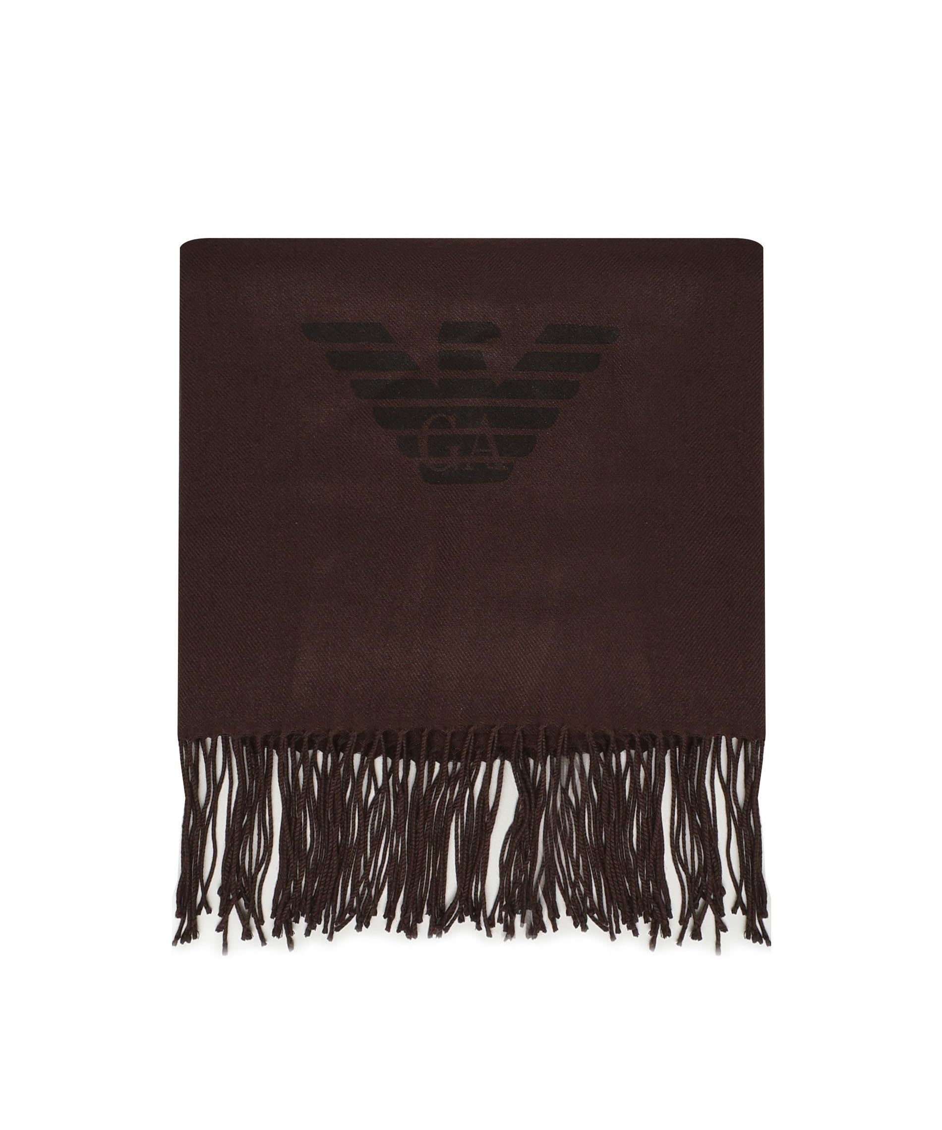 Sciarpa con frange e stampa aquila 625214 CC31800053 EMPORIO ARMANI 