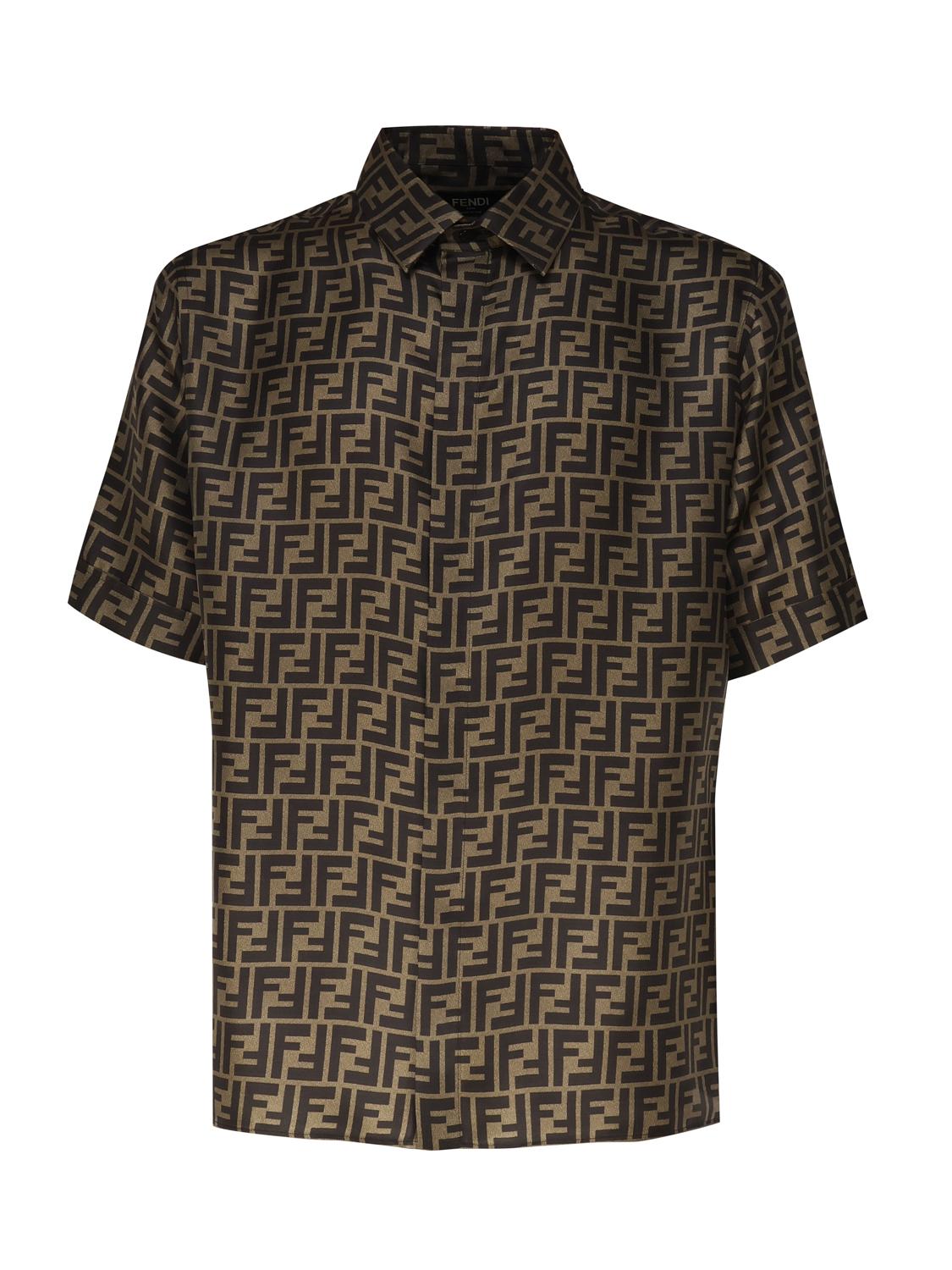 Camicia in seta FF jacquard FS0795 AKEEF1440 FENDI 