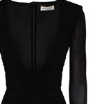 Abito drappeggiato in jersey 732870 Y5G891000 SAINT LAURENT 