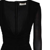 Abito drappeggiato in jersey 732870 Y5G891000 SAINT LAURENT 