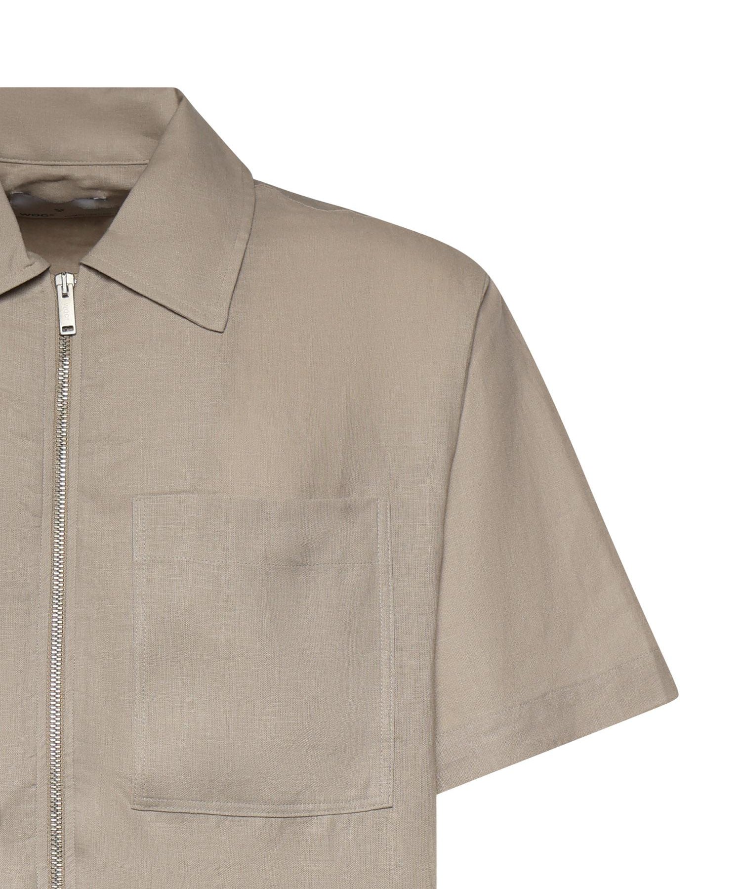 Camicia Derby in lino e viscosa 026ST167LI CAMEL WOC 