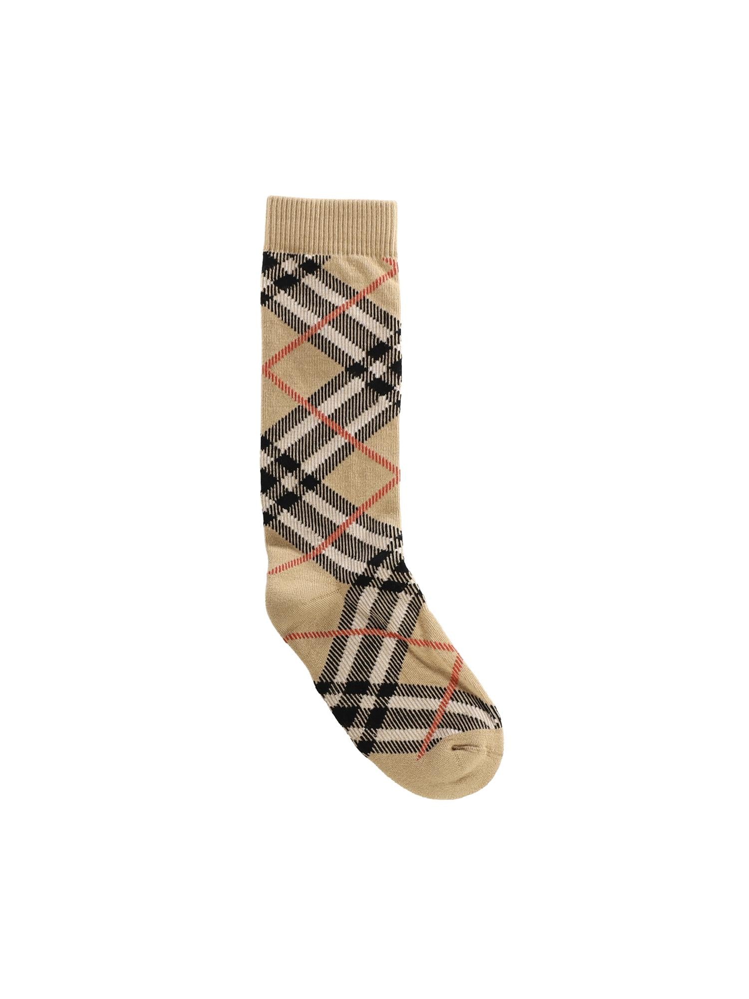 Calzini in misto cotone Check 8119722 B9368 BURBERRY 
